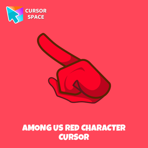 Among Us Red Character cursor arrow cursor
